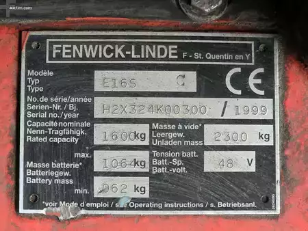 3-wiel elektrische heftrucks 1999  Fenwick E16S (21)