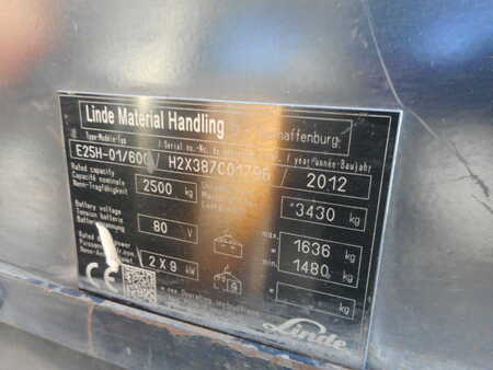 El Truck - 4-hjul 2012  Linde E25H-01/600 mit Freihubmast !! (5) 
