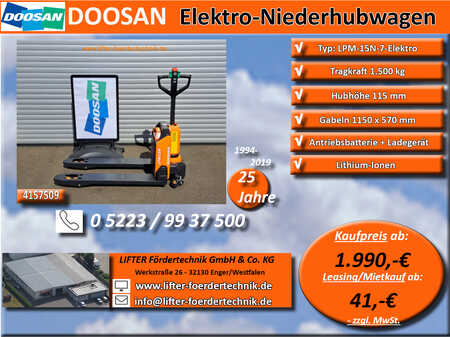 Elektrische palletwagens 2022  Doosan LPM15N-7 (1)