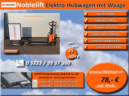 Elektrische palletwagens 2023  Noblelift PT E15N SC (3)