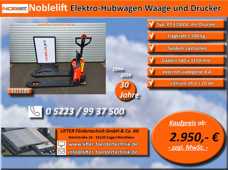 Niederhubwagen-Noblelift-PT E15N SC