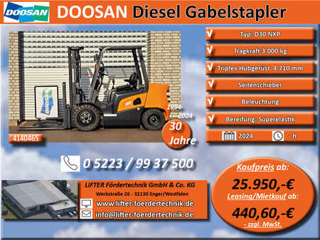 Diesel gaffeltruck 2023  Doosan D30 NXP (1)