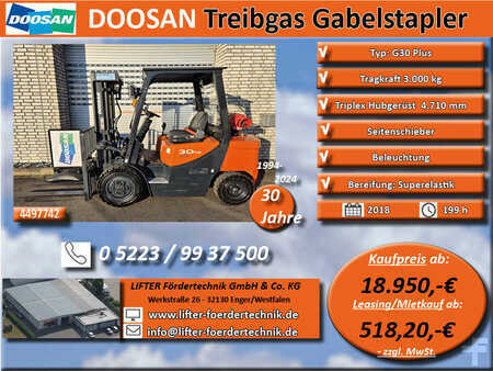 Chariot élévateur gaz 2018  Doosan G30Plus (1)