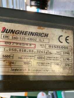 Apilador conductor incorporado 1998  Jungheinrich ERC16G (6) 
