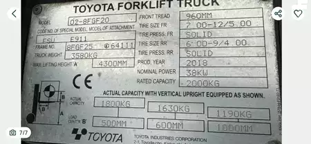 Tugger-train-trailer 2018  Toyota 8FGF20 (1)