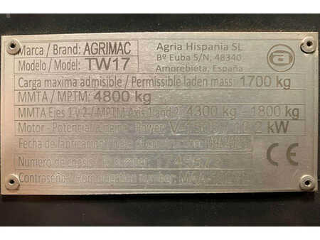 Terrenggående gaffeltruck 2023  Agrimac-Agria TW17-4L (7)