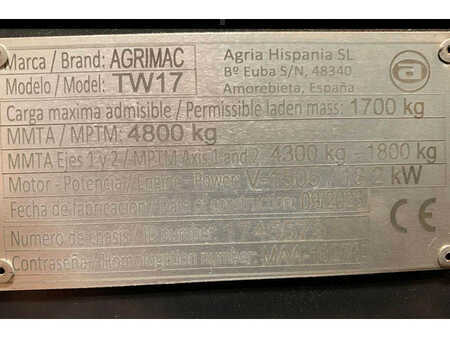 Terepjáró targonca 2023  Agrimac-Agria TW17-4L (5)