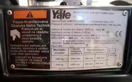 3-wiel elektrische heftrucks 2018  Yale ERP 15 VT (7)
