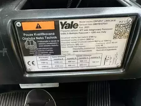 Elektryczne 4-kołowe 2021  Yale ERP20VT LWBE2630 (8)