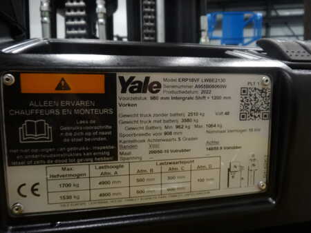 4-wiel elektrische heftrucks 2023  Yale ERP 18 VF (6)