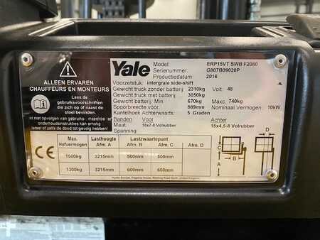3-wiel elektrische heftrucks 2016  Yale ERP15VT (3)