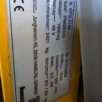 Carrelli elettrici 3 ruote 2020  Jungheinrich EFG216K G115-550DZ (7)