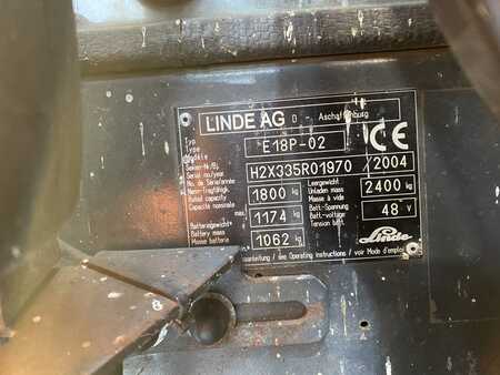 4-wiel elektrische heftrucks 2004  Linde E18P-02 (5) 