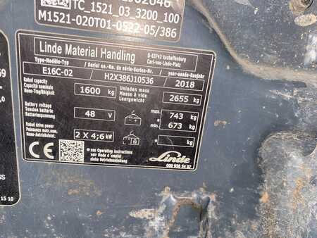 Electric - 3 wheels 2018  Linde E16C-02 (7)