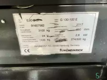 Wózek wysokiego podnoszenia 2017  Jungheinrich EJC B31 (10)