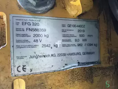 Elektryczne 4-kołowe 2019  Jungheinrich EFG 320 (9)