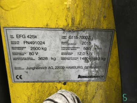 4-wiel elektrische heftrucks 2015  Jungheinrich EFG 425k (10)
