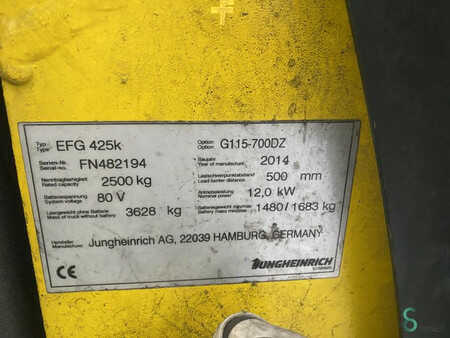 4-wiel elektrische heftrucks 2014  Jungheinrich EFG 425 (9)