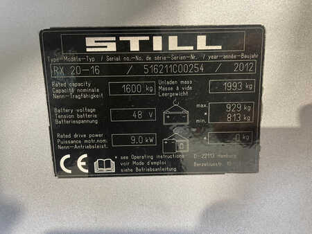 3-wiel elektrische heftrucks 2012  Still RX 20-16 (9) 