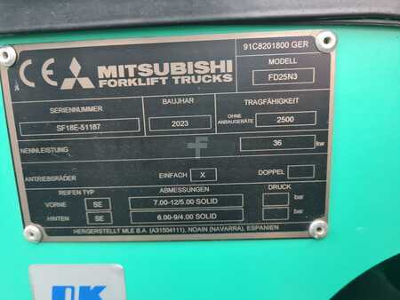 Dieselový VZV 2023 Mitsubishi FD25N3 (3)