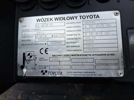 Propane Forklifts 2020  Toyota 02-8FGF15 (9) 