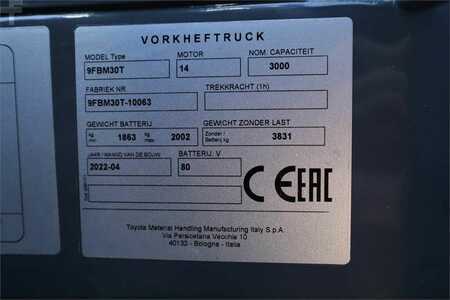 Empilhador diesel  Toyota 9FBM30T Valid inspection, *Guarantee! Electric, 47 (6) 