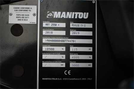Manitou MRT2550 PRIVILEGE PLUS Valid inspection, *Guarante