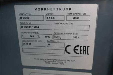 Dieseltrukki - Toyota 8FBM20T Valid inspection, *Guarantee! Electric, 47 (16)