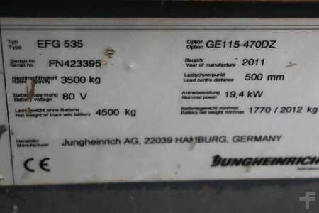 Diesel truck - Jungheinrich EFG535 Electric, Lifting Height 4700mm, Freelift 1 (6)
