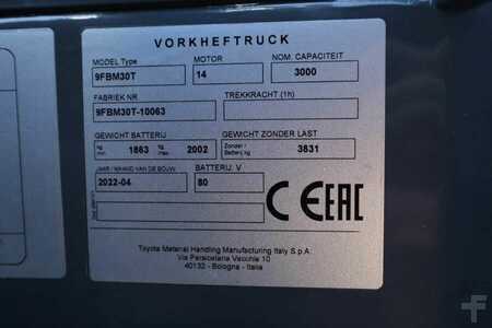 Carretilla elevadora diésel - Toyota 9FBM30T Valid inspection, *Guarantee! Electric, 47 (6)