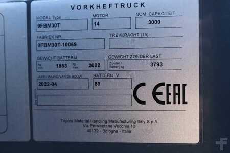 Dízel targoncák - Toyota 9FBM30T Valid inspection, *Guarantee! Electric, 47 (6)