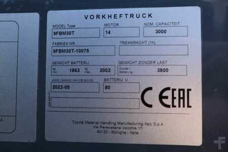 Carretilla elevadora diésel - Toyota 9FBM30T Valid inspection, *Guarantee! Electric, 47 (6)