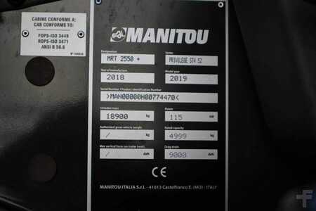 Chariot télescopique rigide - Manitou MRT2550+ met drukcabine Valid inspection, *Guarant (6)