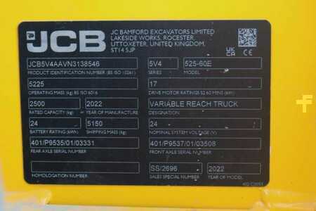 Wózki teleskopowe sztywne - JCB 525-60E Guarantee! Fully Electric, 2500kg Capacity (6)