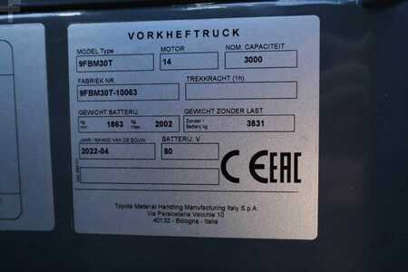 Dieseltrukki - Toyota 9FBM30T Valid inspection, *Guarantee! Electric, 47 (6)