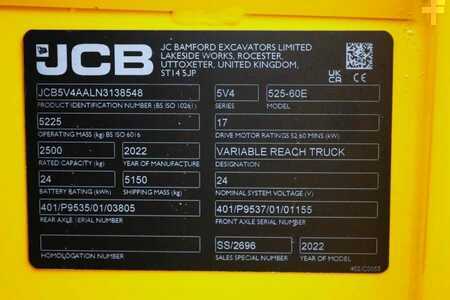 Wózki teleskopowe sztywne - JCB 525-60E Valid inspection, *Guarantee! Fully Electr (6)