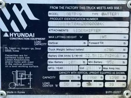 3-Wheel Electric 2016  Hyundai 10BTR-9 (5)