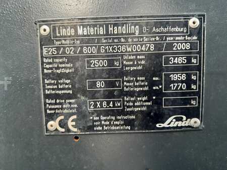4-wiel elektrische heftrucks 2008  Linde E25-02-600 (8)