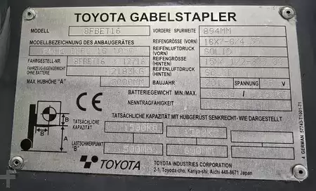 El Truck - 3-hjul 2014  Toyota 8FBET16 (12)