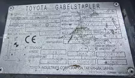 Eléctrica de 3 ruedas 2014  Toyota 7FBEST10 (6)