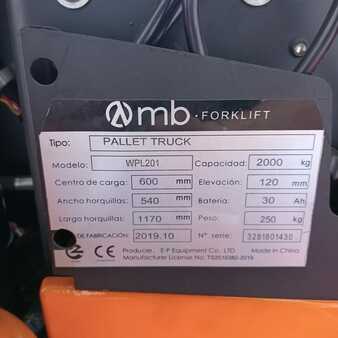 Porta-paletes elétrico 2019  MB Forklift WPL201 (6)