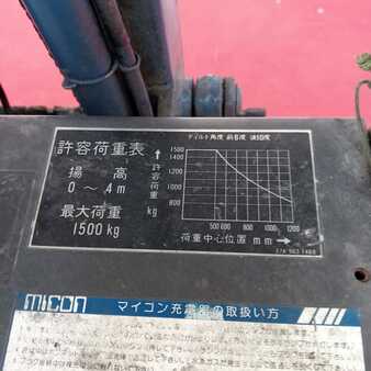 4-wiel elektrische heftrucks 1990  Komatsu FB15 (7)