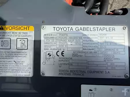 Carrelli elettrici 3 ruote 2003  Toyota 7FBEF16 (5)