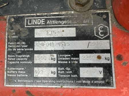 3-wiel elektrische heftrucks 1995  Linde E15 324 (9)