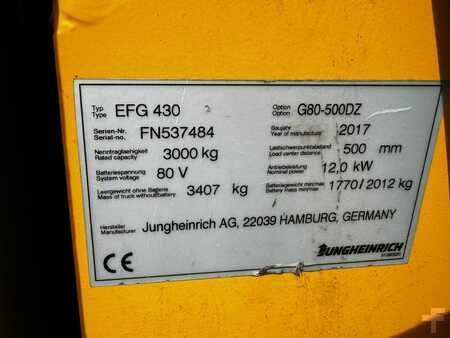 Elektryczne 4-kołowe 2017  Jungheinrich EFG 430 G80-500DZ  (10)