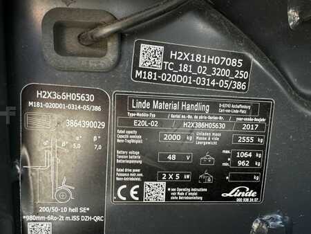 Eléctrica de 3 ruedas 2017  Linde E20L-02 386 (8)