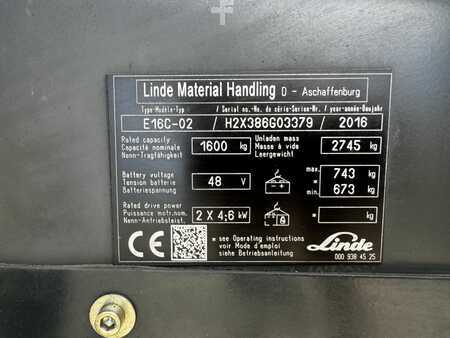 Elektrisk- 3 hjul 2016  Linde E16C-02 (7)