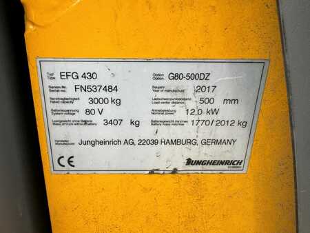 Eléctrica de 4 ruedas 2017  Jungheinrich EFG 430 G80-500DZ  (2) 