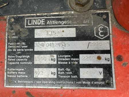 Eléctrica de 3 ruedas 1995  Linde Linde E15 324 (9) 