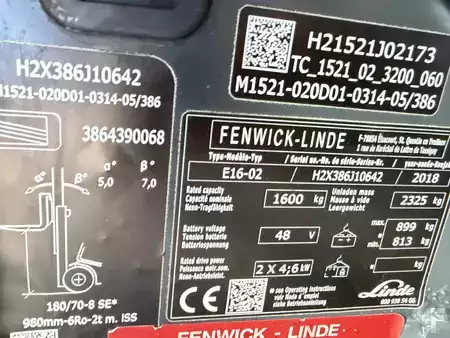 Elektro tříkolové VZV 2018  Linde E16-02 (7)